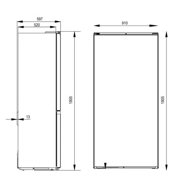 Carysil Slot In Free Standing FridgeCarysil Slot In Free Standing Fridge