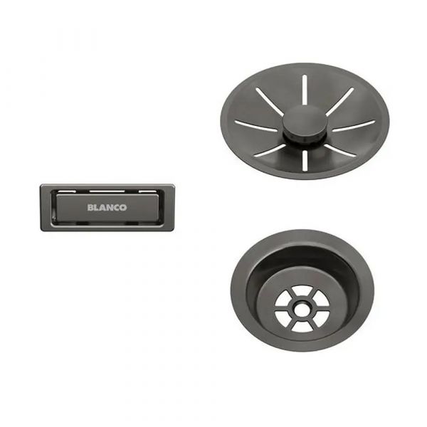 Blanco Waste Set InFino Drain Cover For Sinks Dark Steel