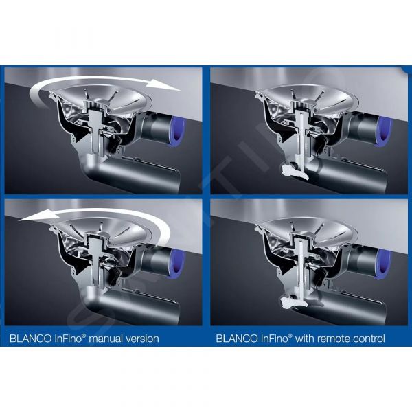 Blanco Waste Set InFino Drain Cover For Sinks Dark Steel