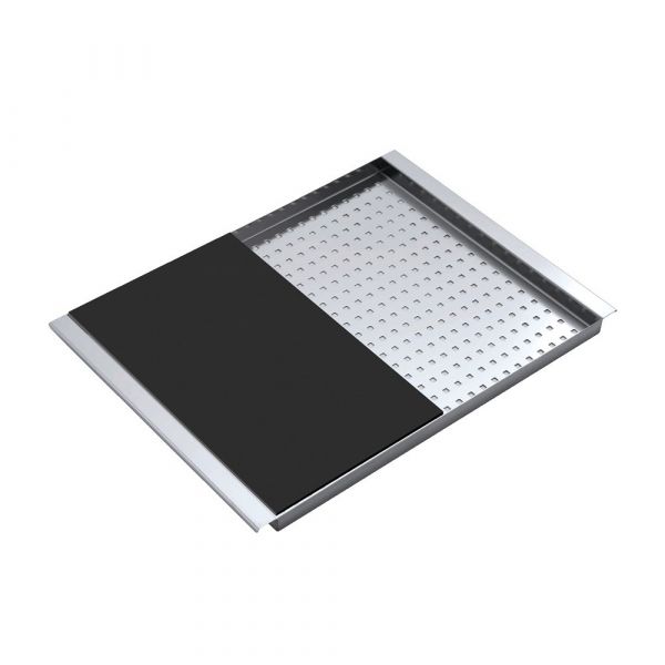 Barazza Stainless Steel Bowl Cover with Black HPL Chopping Board