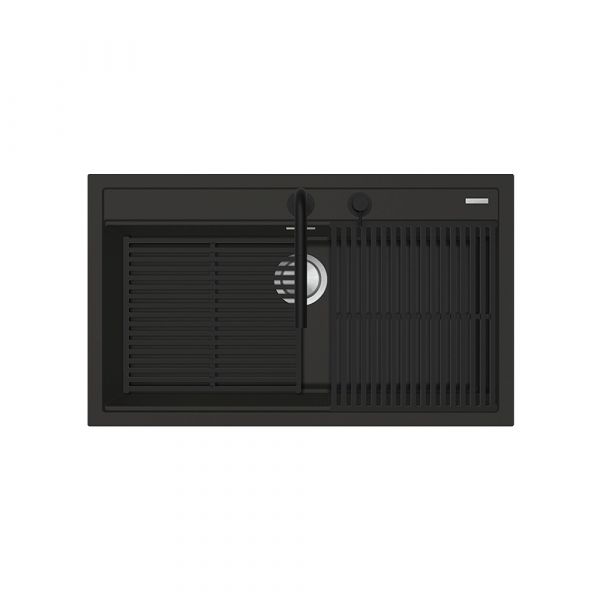 Barazza City Sink Built-In 90cm Black B Granite + Kit Accessories and Tap