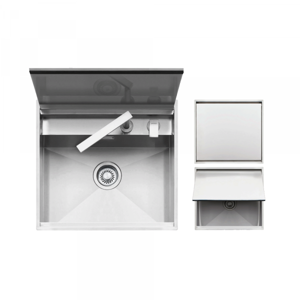 Barazza Lab Cover SS Sink Flush/Built In/Undermounted + B-Free Telescopic Mixer Tap