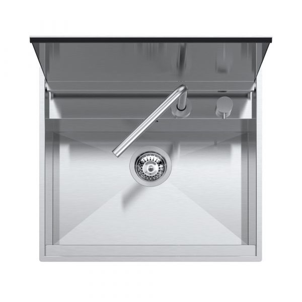 Barazza Thalas Lab Cover Sink Flush/Built-In 57x51cm with Mixer Tap