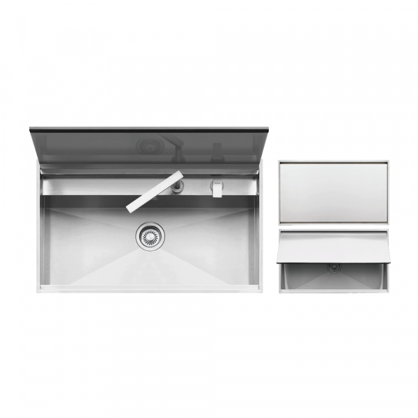 Barazza Lab Cover SS Sink Flush/Built In/Undermounted + B-Free Telescopic Mixer Tap