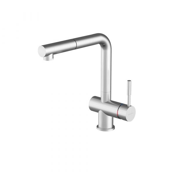 Barazza Steel Shower Mixer Tap with Pull-Out Spray