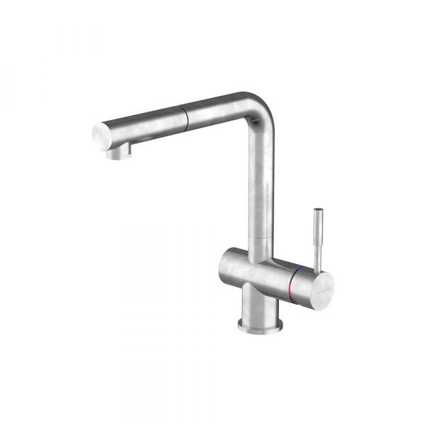 Barazza Steel Shower Mixer Tap with Pull-Out Spray