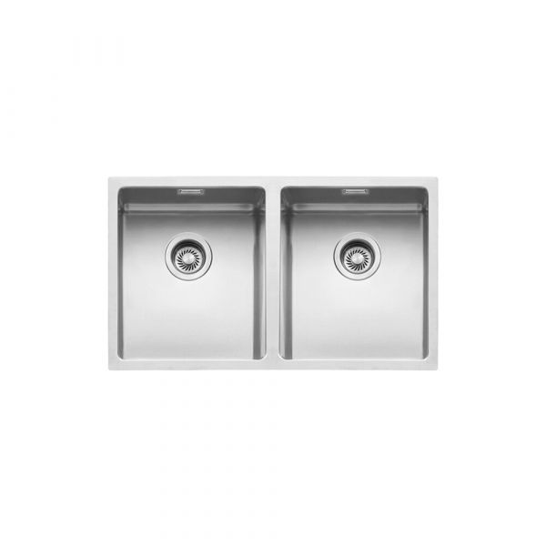 Barazza R.15 Stainless Steel Double Bowl Undermounted 75x44
