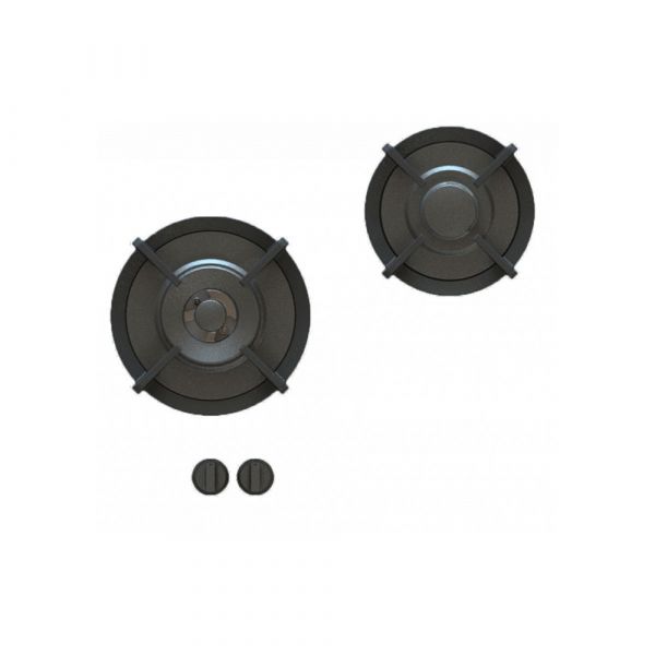 Pitt Cooking 2-Pitts Gas Hob Professional Brass