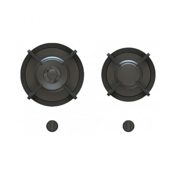 Pitt Cooking 2-Pitts Gas Hob Professional Brass