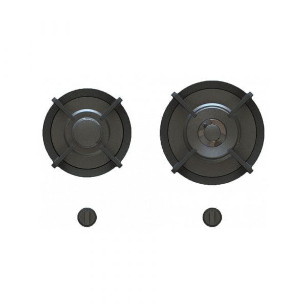 Pitt Cooking 2-Pitts Gas Hob Professional Brass