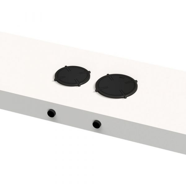 Pitt Cooking 2-Pitts Induction Hob Top Side Black Finish