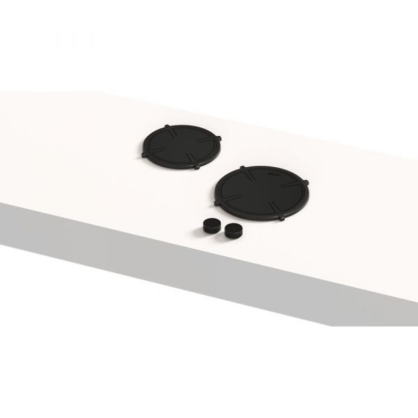 Pitt Cooking 2-Pitts Induction Hob Top Side Black Finish