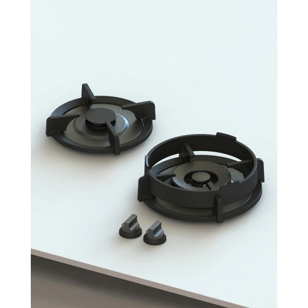 Pitt Cooking 2-Pitts Gas Hob Professional Brass