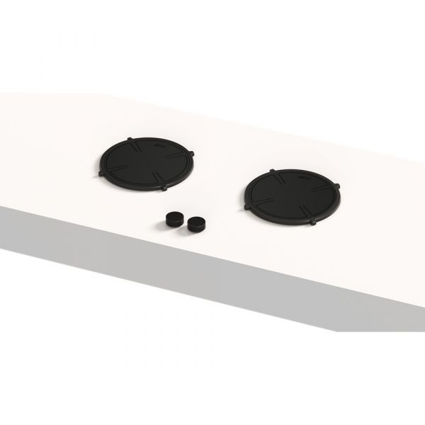 Pitt Cooking 2-Pitts Induction Hob Top Side Black Finish