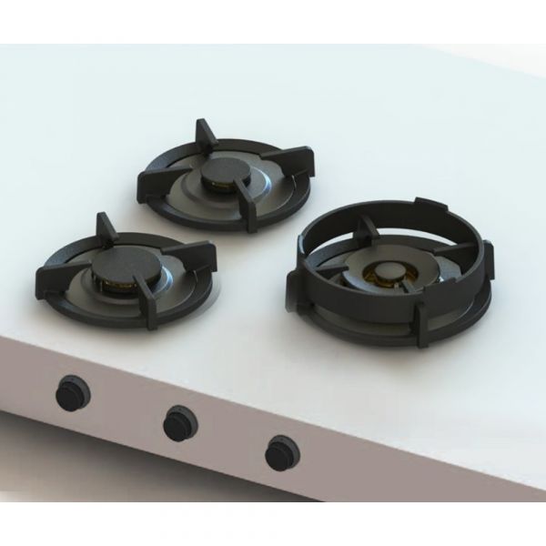 Pitt Cooking 3-Pitts Gas Hob Professional Brass