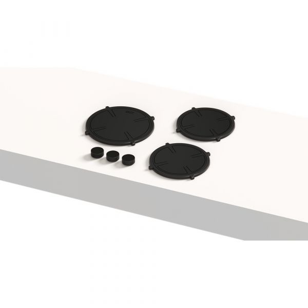 Pitt Cooking 3-Pitts Induction Hob Black Finish