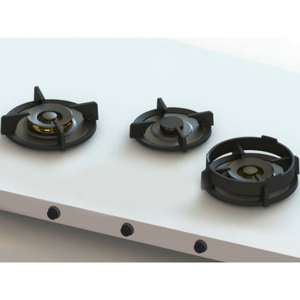 Pitt Cooking 3-Pitts Gas Hob Professional Brass
