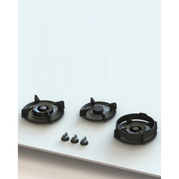 Pitt Cooking 3-Pitts Gas Hob Professional Brass