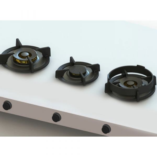 Pitt Cooking 3-Pitts Gas Hob Professional Brass