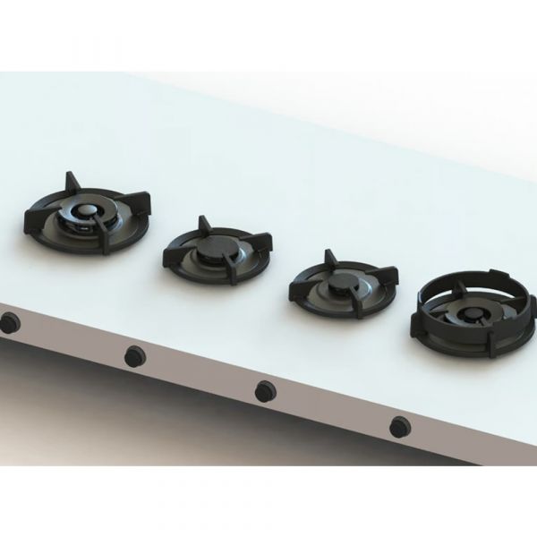 Pitt Cooking 4-Pitts Gas Hob Professional Brass