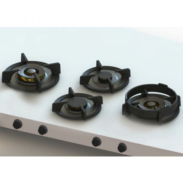 Pitt Cooking 4-Pitts Gas Hob Professional Brass