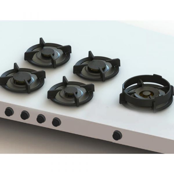 Pitt Cooking 5-Pitts Gas Hob Professional Brass