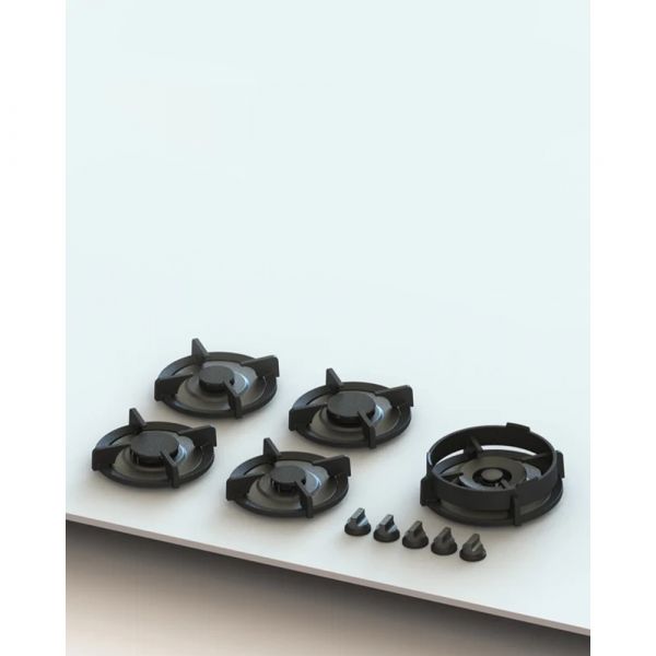 Pitt Cooking 5-Pitts Gas Hob Professional Brass