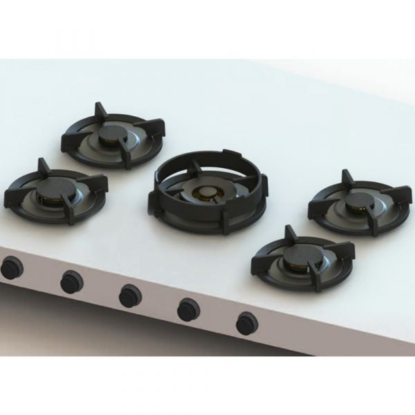 Pitt Cooking 5-Pitts Gas Hob Professional Brass