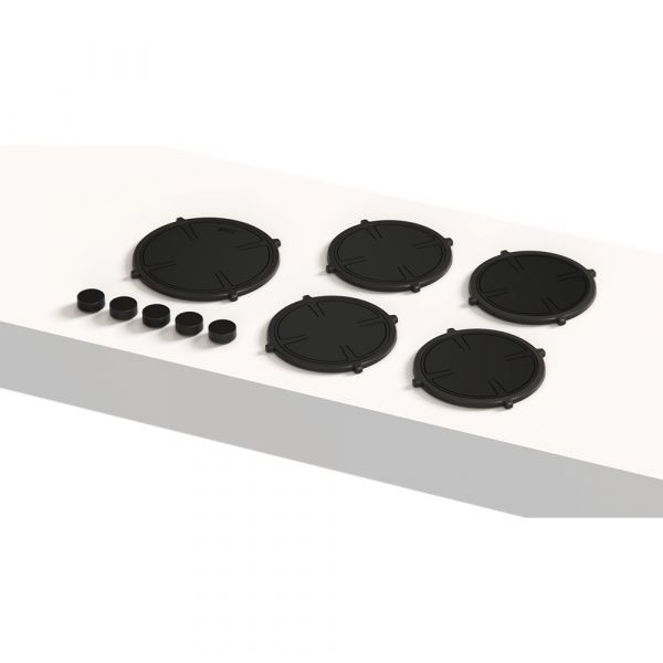 Pitt Cooking 5-Pitts Induction Hob Black Finish