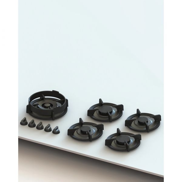 Pitt Cooking 5-Pitts Gas Hob Professional Brass