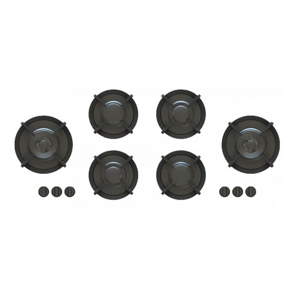PITT Cooking Foessa 6-Pitt Gas Hob Professional Brass