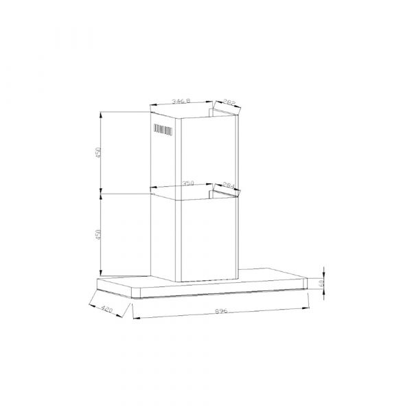CM Garda Wall Mounted Hood 90cm