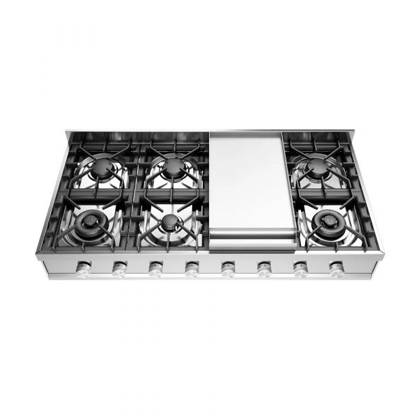 ILVE 120 cm Freestanding Gas Hob 6 Burners and Fry Top - Dual