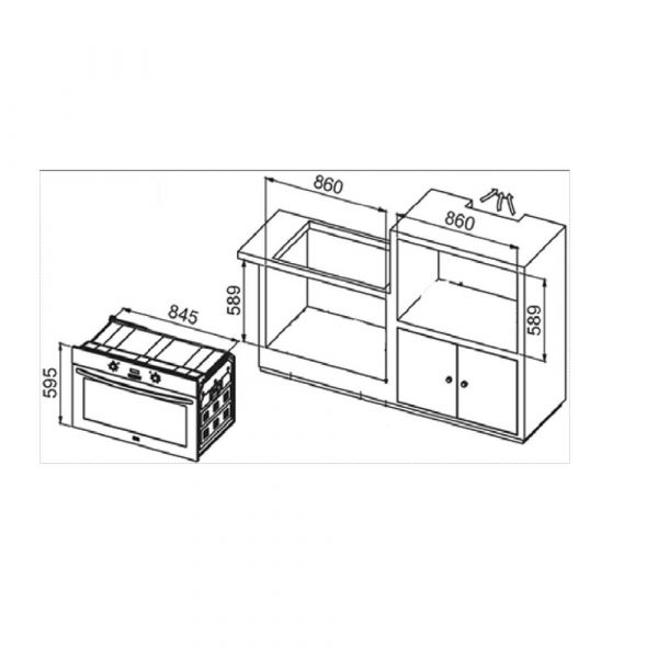 CM Jumbo Nero Built-In Electric Oven 90cm