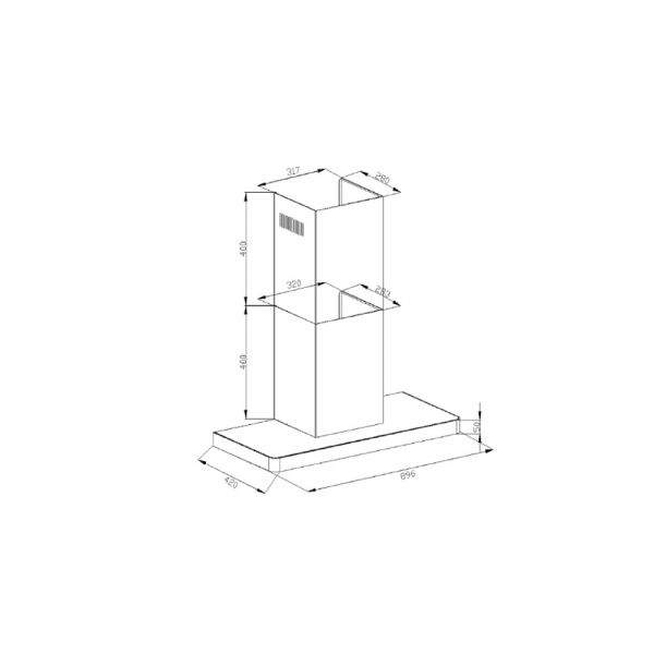 CM Ronda 90 Wall Mounted Hood