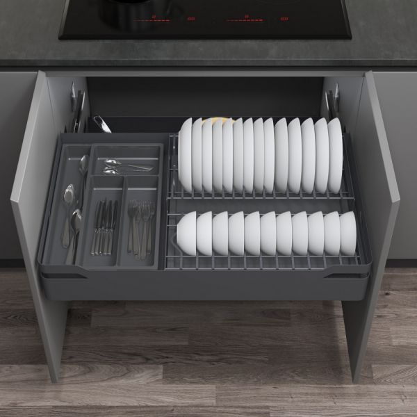 Elite - Soft Close Dish Pull Out - Anti-Slip Matt with Optional Door Link - Ultra Series