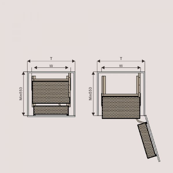 Elite - 3-Layer Soft Close Corner Pantry Pull-out Anti-Slip Matt - Ultra Series