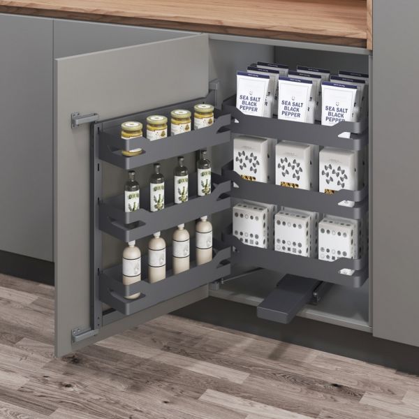 Elite - 3-Layer Soft Close Corner Pantry Pull-out Anti-Slip Matt - Ultra Series