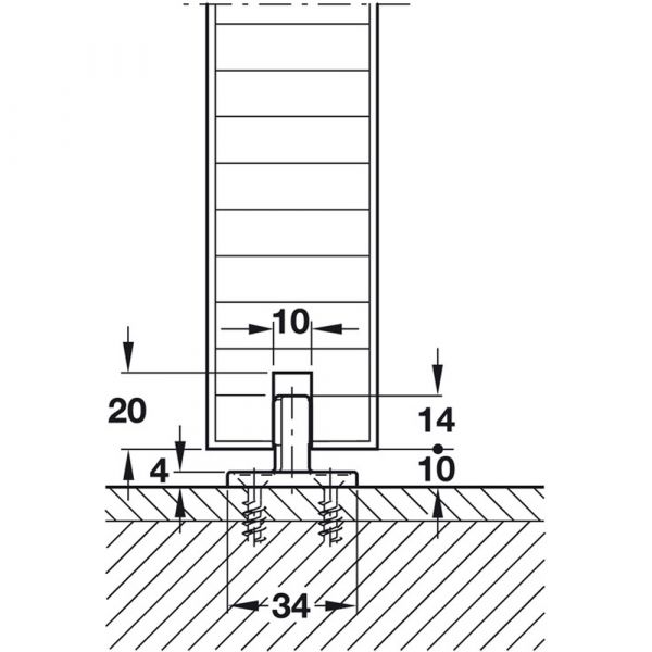 Hawa - Sliding Door Hardware Junior 120/A For Panel Weight Up To 120kg