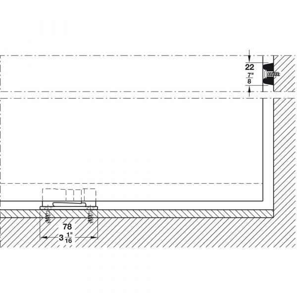 Hawa - Junior 160/A Hardware System for Sliding Doors - Track Stop