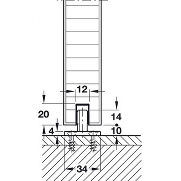Hawa - Junior 40/Z Sliding Door Hardware - Adjustable Vertically ± 3 mm and Laterally