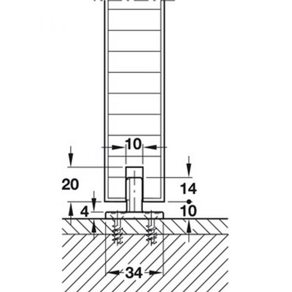 Hawa - Junior 40/Z Sliding Door Hardware - Adjustable Vertically ± 3 mm and Laterally