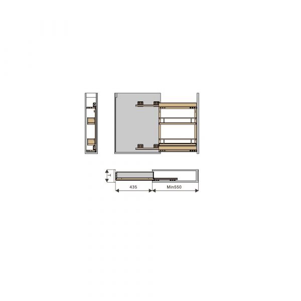 Elite  - Side Install Wooden Basket - Matrix Series