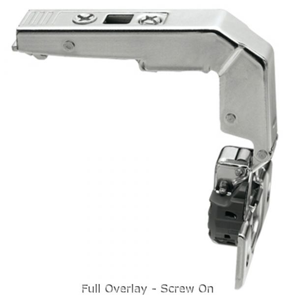 Blum - Clip Top Blumotion Blind Corner Hinge 95° Nickel Plated + Cruciform Mounting Plate
