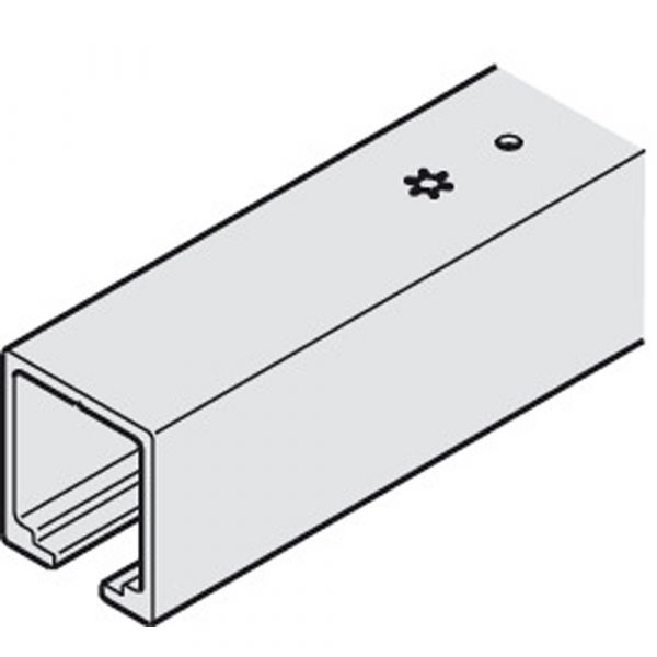 Hawa - Top Track Aluminum Plain Anodized Predrilled - Suitable For 80 Z Junior System