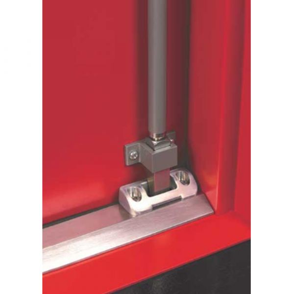 Briton - Surface Vertical Rod Type Cross/Push-Bar Type Panic Exit Device - Silver Color Finish