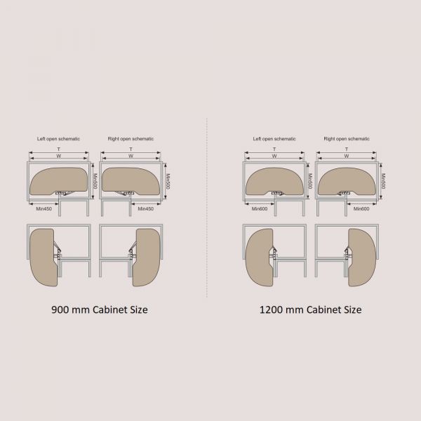 Elite - Soft Close Swing Tray With Two Mounting Sides To Open - Ultra Series