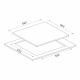 CM CLASSICO H60I IVORY Classic Gas Hob with Cast Iron Pan Support 60cm