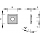 Leuco - Turnover Knives HW with 4 Cutting Edges and Countersink - HLS25