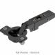 Blum - Clip Top Profile or Thick Door Hinge 95° (Unsprung) Onyx Black + Horizontal Cam Plate (Screw On)
